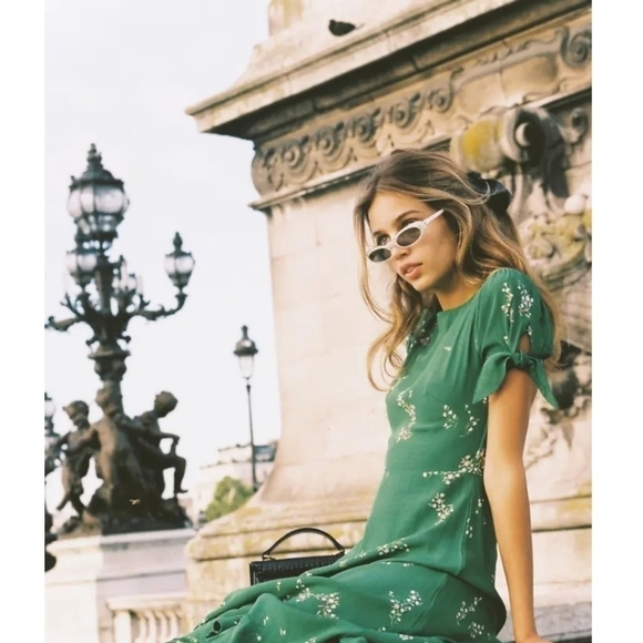 Faithfull the Brand Emilia Botany Floral Print Midi Dress NWT Size 4/Small - Picture 9 of 17